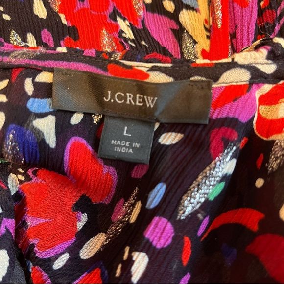 J. Crew Floral Blouse - Red and Black - Picture 5 of 10
